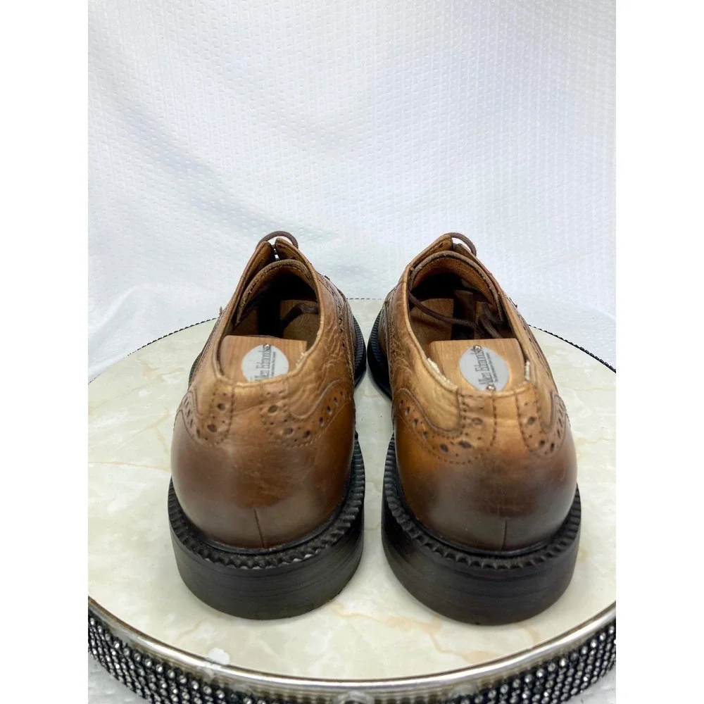 1901 Manchester Wingtip Derby Shoes Mens 12 Tan Leather Brogue Business Office
